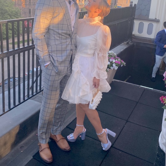 Handmade, short/mini wedding dress.  Worn once. Perfect condition! - Picture 1 of 3